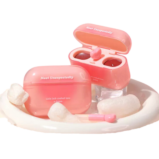2 in 1 airpods Lip Glow Set β Cute Moisturizing Lip Balm π