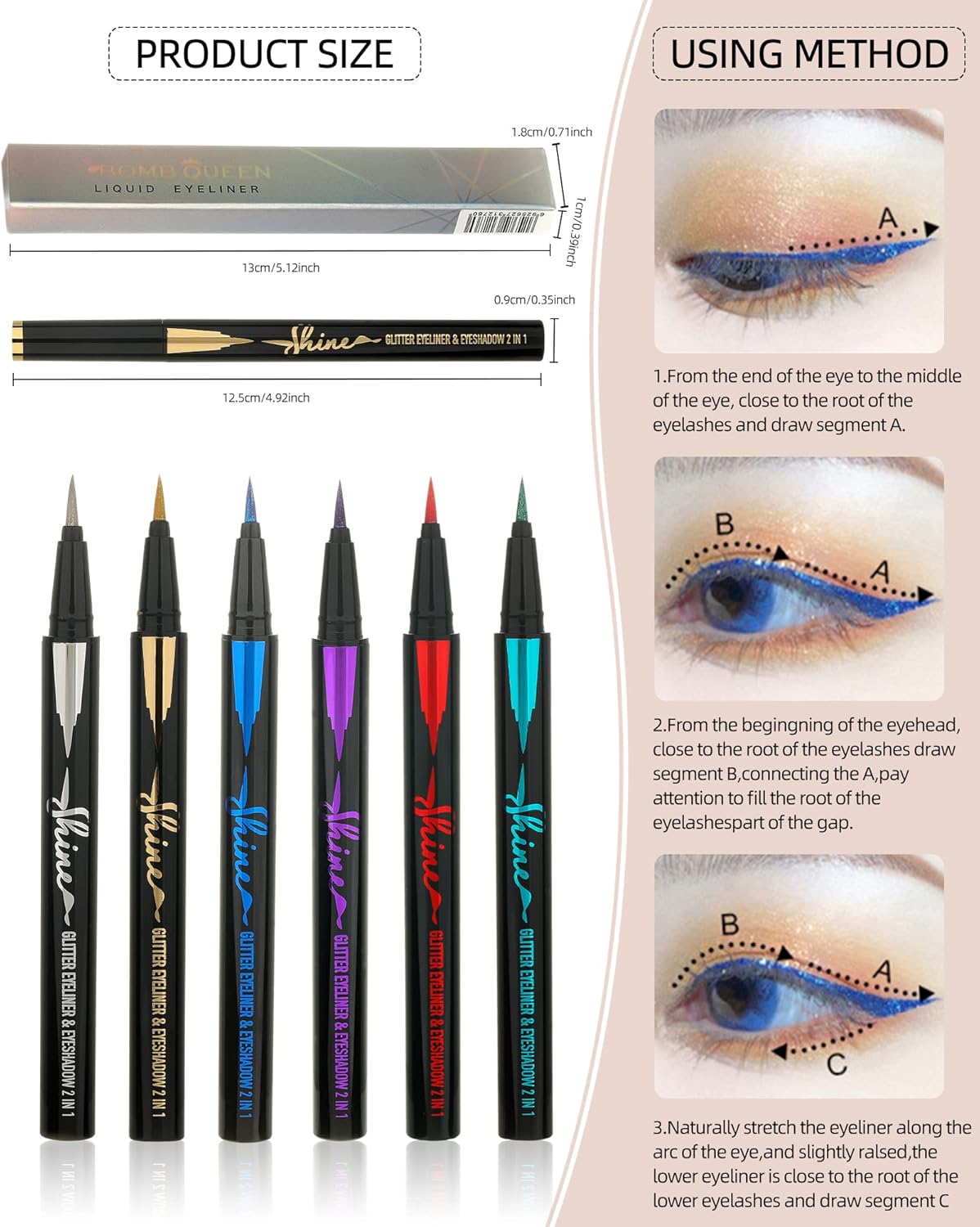 Miss Rose Glitter Eyeliner 🔥BUY 1 GET 1 FREE